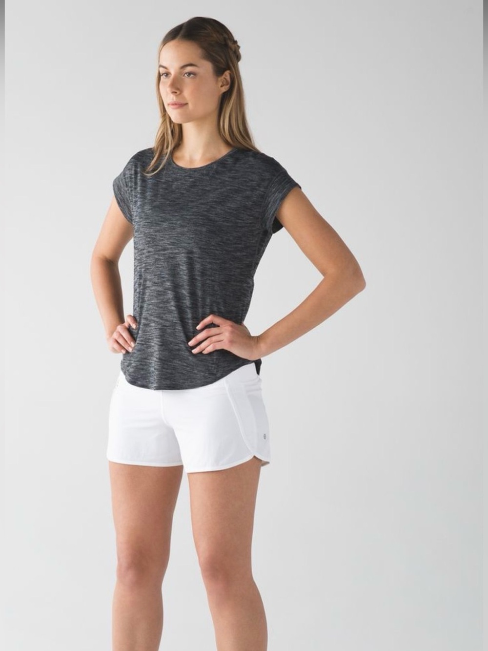 Lululemon Run Around Tee Heather Grey